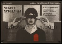 2y752 SPECIAL SECTION Polish 23x32 '76 Costa-Gavras, c/u of blindfolded guy w/2 guns at his head!