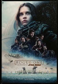 2y072 ROGUE ONE int'l French language advance DS 1sh '16 A Star Wars Story, Jones, top cast montage