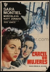 2y116 CARCEL DE MUJERES Spanish '51 great art of catfight between female inmates!