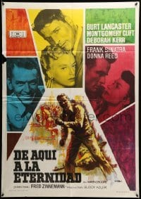 2y120 FROM HERE TO ETERNITY Spanish R60s Burt Lancaster, Kerr, Sinatra & Clift, art by Mac!