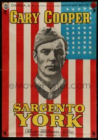 2y129 SERGEANT YORK Spanish R50s completely different art of Gary Cooper and U.S. flag!