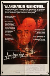 2z701 APOCALYPSE NOW reviews 1sh '79 Francis Ford Coppola, classic Bob Peak art choppers over river