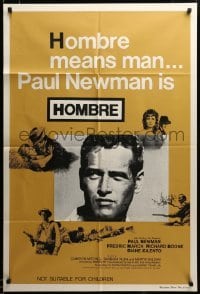 2z759 HOMBRE Aust 1sh '66 Paul Newman, Fredric March, directed by Martin Ritt, it means man, rare!