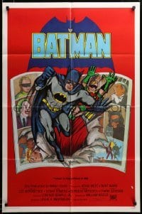 2z108 BATMAN int'l Spanish language 1sh R89 DC Comics, Adam West & Burt Ward with villains!