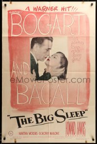 2z013 BIG SLEEP 1sh '46 Humphrey Bogart, sexy Lauren Bacall, Howard Hawks!