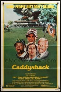 2z870 CADDYSHACK 1sh '80 Chevy Chase, Bill Murray, Rodney Dangerfield, golf comedy classic!