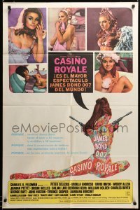 2z606 CASINO ROYALE Spanish/US 1sh '67 Bond spoof, different images of sexy girls w/ McGinnis art!