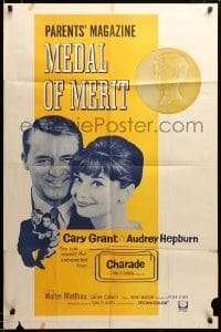 2z223 CHARADE Parents Magazine style 1sh '63 Cary Grant & sexy Audrey Hepburn, ultra rare!
