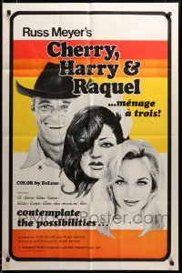 2z285 CHERRY, HARRY & RAQUEL 1sh '69 Russ Meyer, consider the menage a trois possibilities!