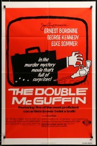 2z924 DOUBLE McGUFFIN 1sh '79 really cool Saul Bass artwork of hand in suitcase reaching for gun!