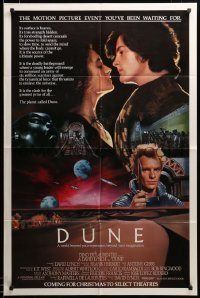 2z121 DUNE advance 1sh 84 David Lynch classic, top cast images over the desert planet Arrakis!
