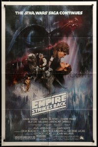 2z491 EMPIRE STRIKES BACK 1sh '80 classic Gone With The Wind style art by Kastel, NSS printing!