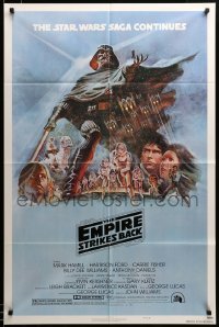 2z492 EMPIRE STRIKES BACK NSS style B 1sh '80 George Lucas sci-fi classic, art by Tom Jung!
