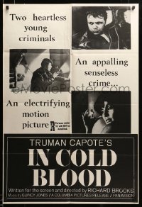 2z405 IN COLD BLOOD Aust 1sh '68 Richard Brooks, Robert Blake, Truman Capote, different & rare!
