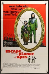 2z662 ESCAPE FROM THE PLANET OF THE APES 1sh '71 meet Baby Milo who has Washington terrified!