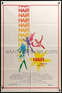 2z963 HAIR 1sh '79 Milos Forman musical, Treat Williams, let the sun shine in!