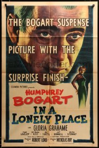 2z021 IN A LONELY PLACE 1sh '50 Humphrey Bogart at police station with Gloria Grahame & Lovejoy!