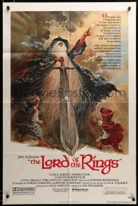2z149 LORD OF THE RINGS 1sh '78 Ralph Bakshi cartoon from J.R.R. Tolkien, Tom Jung art!