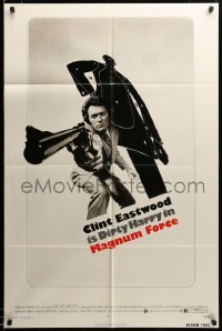 2z802 MAGNUM FORCE 1sh '73 best image of Clint Eastwood is Dirty Harry pointing his huge gun!