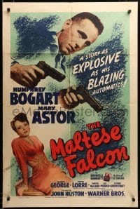 2z002 MALTESE FALCON 1sh '41 Humphrey Bogart, Mary Astor, John Huston film noir, ultra rare!