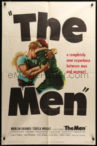 2z694 MEN 1sh '50 very first Marlon Brando, directed by Fred Zinnemann!