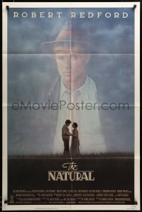 2z766 NATURAL 1sh '84 Robert Redford, Robert Duvall, directed by Barry Levinson, baseball!