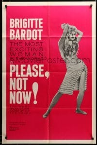 2z250 ONLY FOR LOVE 1sh '63 Roger Vadim's La Bride sur le cou, Brigitte Bardot on red background!