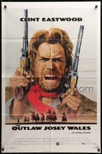 2z806 OUTLAW JOSEY WALES NSS style 1sh '76 Clint Eastwood is an army of one, Roy Anderson art!