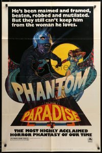 2z173 PHANTOM OF THE PARADISE revised 1sh '74 Brian De Palma, different artwork by Richard Corben!
