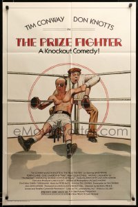 2z886 PRIZE FIGHTER 1sh '79 great wacky artwork of coach Don Knotts & boxer Tim Conway!