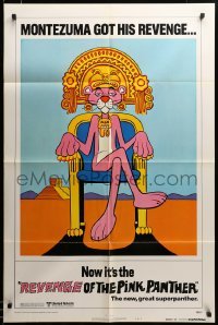 2z591 REVENGE OF THE PINK PANTHER style B advance 1sh '78 Blake Edwards, funny Aztec cartoon art!
