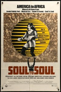 2z338 SOUL TO SOUL 1sh '71 great art of Tina Turner performing from America to Africa!