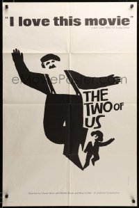 2z942 TWO OF US 1sh '68 wonderful art of Michel Simon & young Jewish boy by Saul Bass!