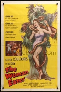 2z079 WOMAN EATER 1sh '59 art of wacky tree monster eating super sexy woman in skimpy outfit!