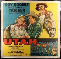 3a023 UTAH linen 6sh '45 art of Roy Rogers, Trigger, Dale Evans, Gabby Hayes & Sons of the Pioneers!