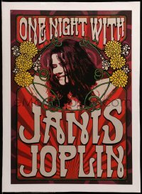 3a485 NIGHT WITH JANIS JOPLIN linen 15x21 Chilean commercial poster '13 the stage production!