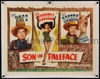3a181 SON OF PALEFACE linen style A 1/2sh '52 Roy Rogers & Trigger, wacky Bob Hope, Jane Russell!