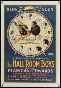 3a280 HALL ROOM BOYS linen 1sh '20s newspaper comic comedy series, produced by Jack & Harry Cohn!
