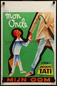 3b190 MON ONCLE Belgian R70s Jacques Tati as My Uncle, Mr. Hulot, great different art!