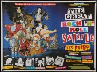 3b213 GREAT ROCK 'N' ROLL SWINDLE British quad '80 Hirsch art of Sex Pistols & punk Sid Vicious!