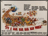 3b214 IT'S A MAD, MAD, MAD, MAD WORLD style B British quad '64 great Jack Davis full art of cast!