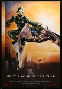 3b201 SPIDER-MAN DS 27x40 German commercial poster '02 the Green Goblin on his jet glider, Marvel!