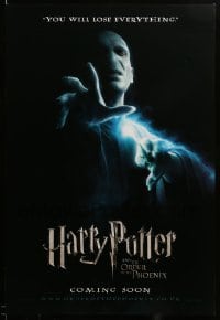 3b208 HARRY POTTER & THE ORDER OF THE PHOENIX teaser DS English 1sh '07 creepy Ralph Fiennes!
