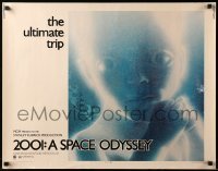 3b038 2001: A SPACE ODYSSEY style B 1/2sh 1970 Kubrick sci-fi classic, ultra-rare blue star child!