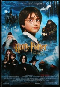 3b096 HARRY POTTER & THE PHILOSOPHER'S STONE DS 1sh '01 cool different cast montage image!