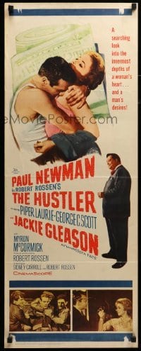 3b032 HUSTLER insert '61 pool pros Paul Newman & Jackie Gleason, plus sexy Piper Laurie!