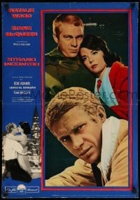 3b179 LOVE WITH THE PROPER STRANGER Italian 18x27 pbusta '64 Natalie Wood & Steve McQueen!