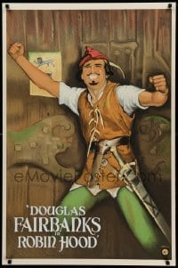 3b314 ROBIN HOOD S2 recreation 1sh 2001 cool stone litho of Douglas Fairbanks as Robin Hood!