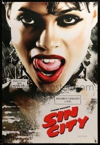 3b146 SIN CITY teaser DS 1sh '05 graphic novel by Frank Miller, sexy Rosario Dawson as Gail!