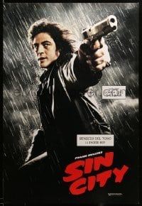 3b144 SIN CITY teaser DS 1sh '05 Frank Miller, cool image of Benicio Del Toro as Jackie Boy!
